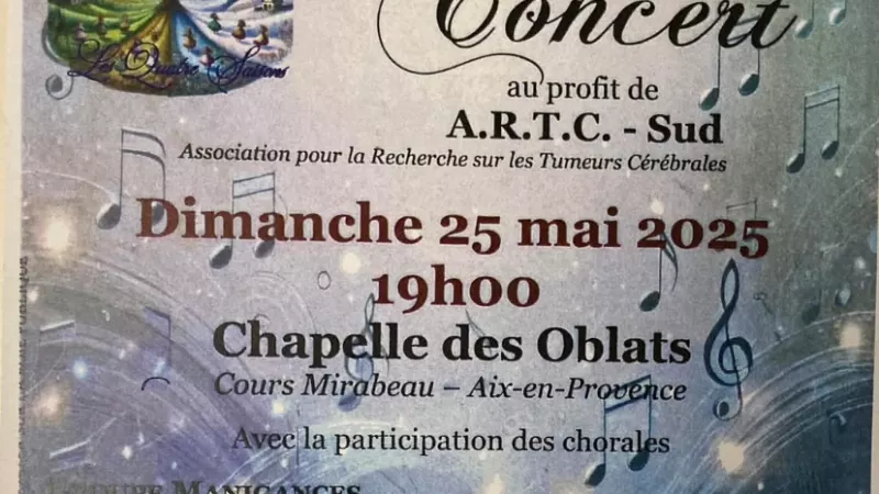 Dimanche 25 mai un concert donné à notre profit