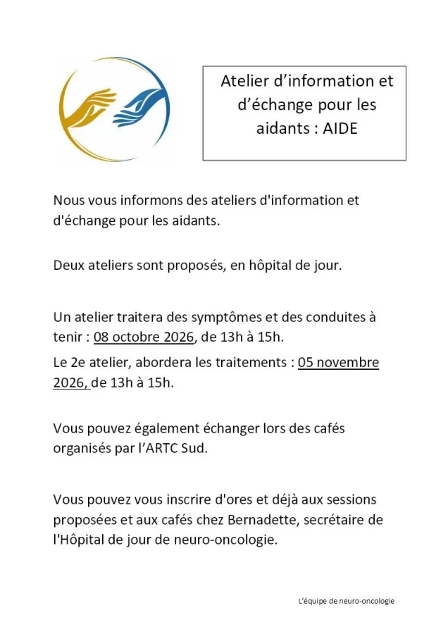 Ateliers d'information et d'échange pour les aidants La Timone