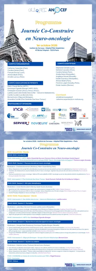 Journée Co-Construire en Neuro-oncologie - 1er octobre