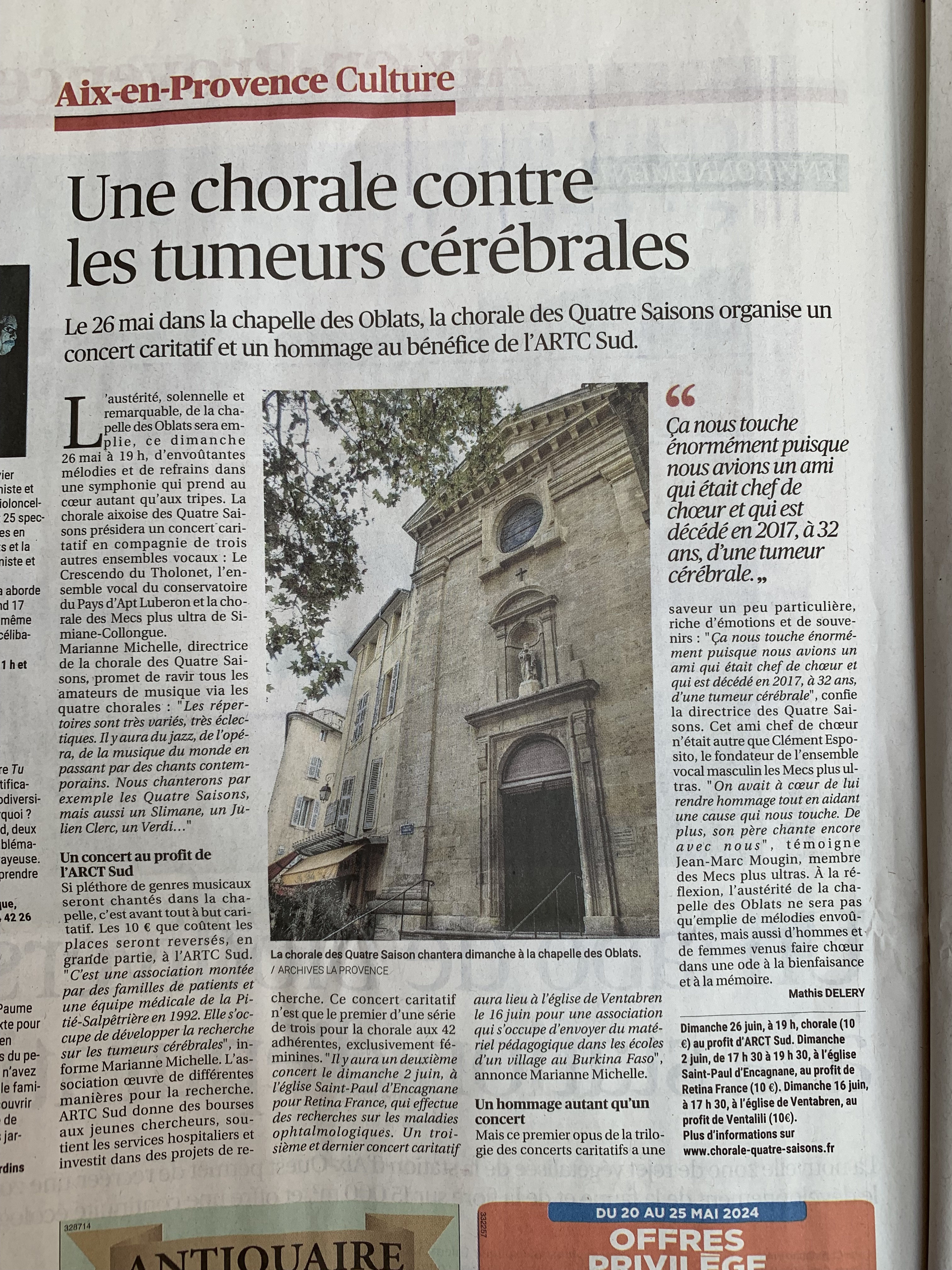 Une chorale contre les tumeurs cérébrales