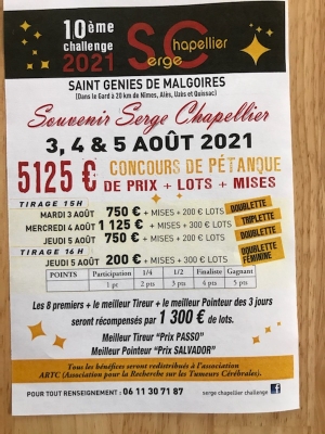 Tournoi de pétanque