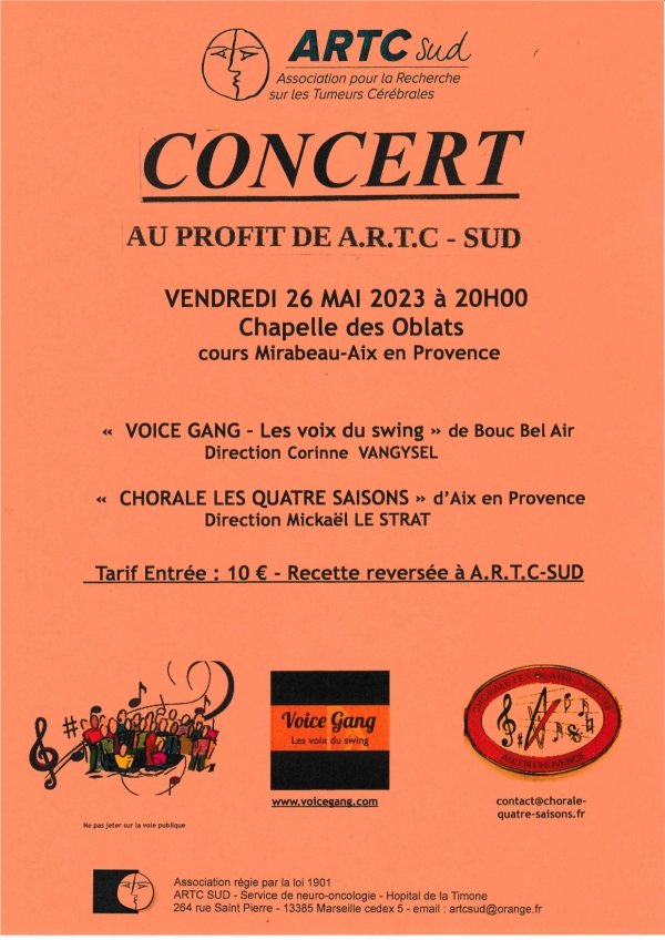 Concert au profit de l&#039;Artc Sud